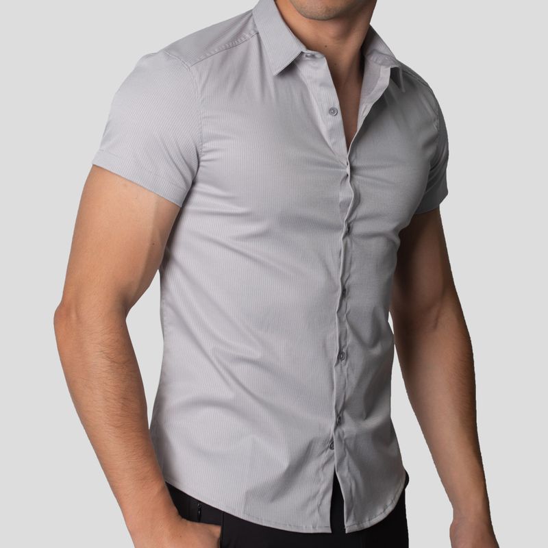 Short Sleeve Shirt | Perfect Fit | Linear Design