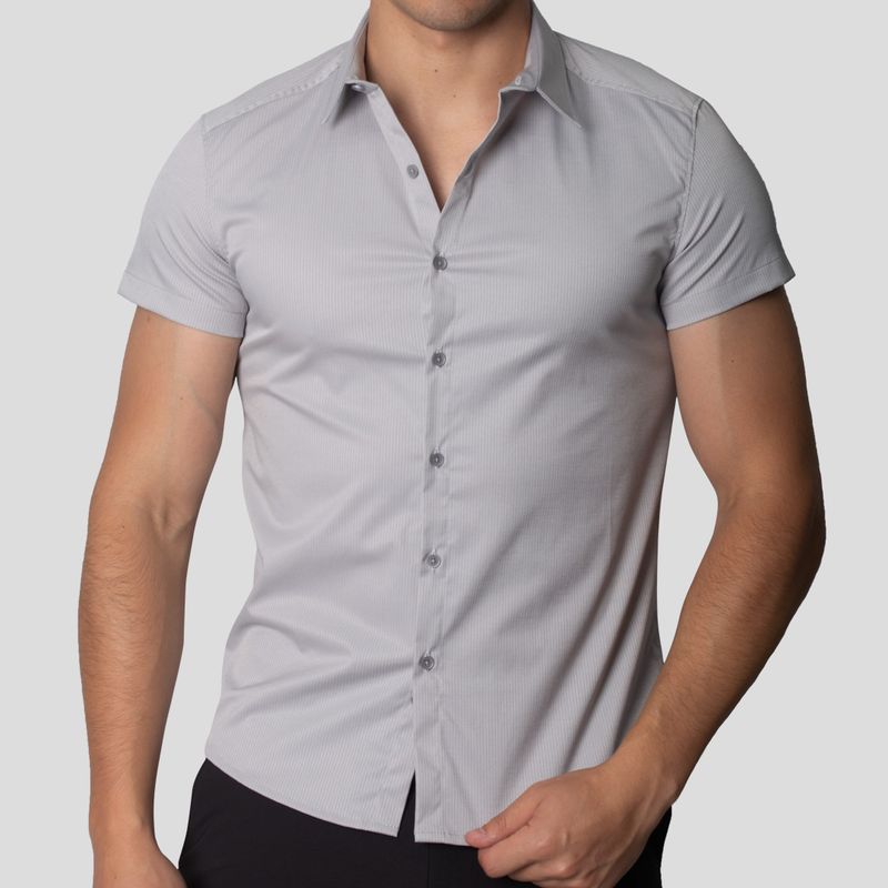 Short Sleeve Shirt | Perfect Fit | Linear Design