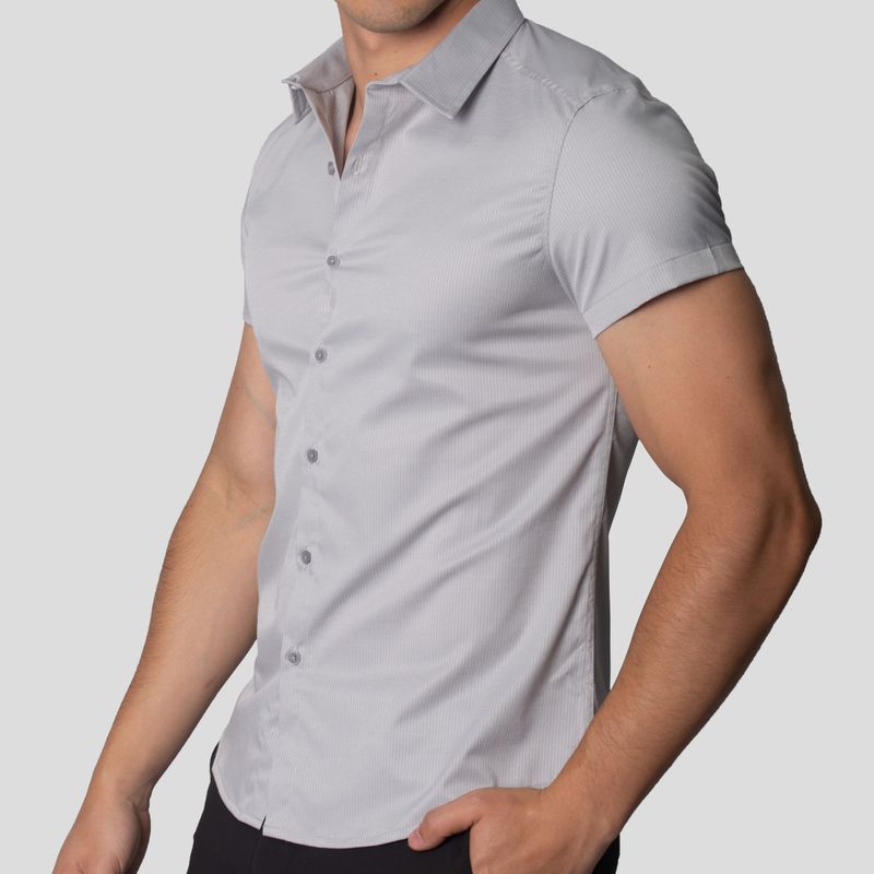 Short Sleeve Shirt | Perfect Fit | Linear Design