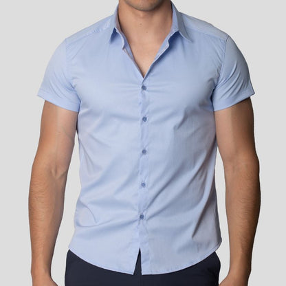 Short Sleeve Shirt | Perfect Fit | Linear Design