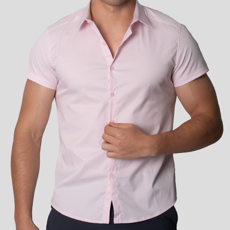 Short Sleeve Shirt | Perfect Fit | Linear Design
