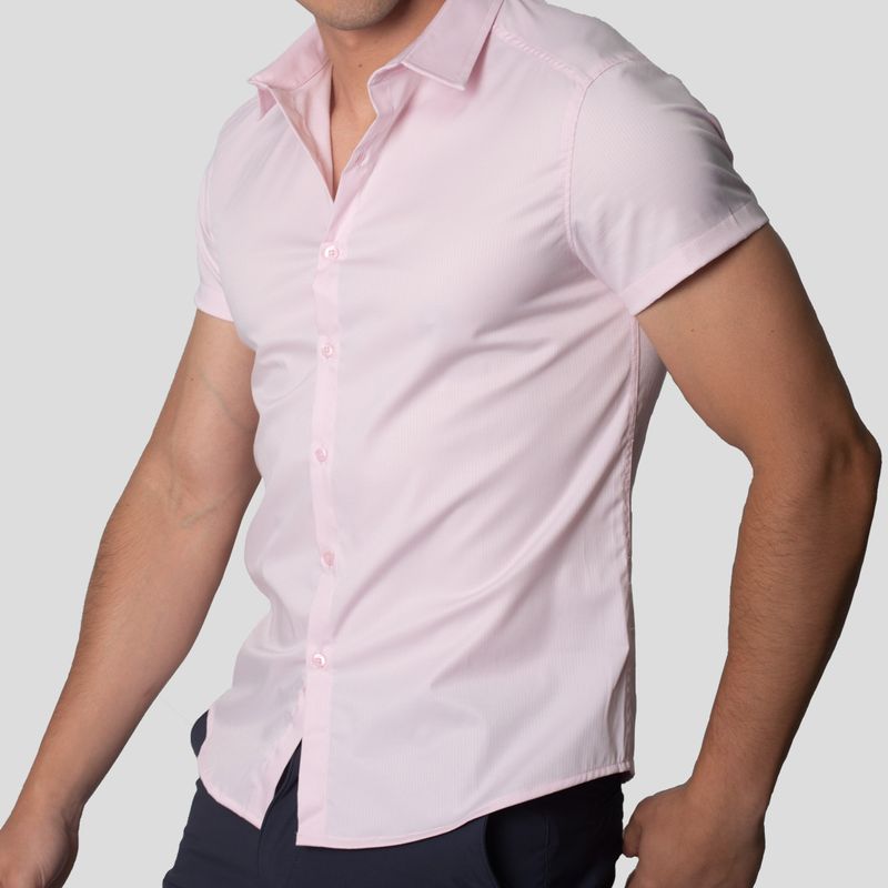 Short Sleeve Shirt | Perfect Fit | Linear Design