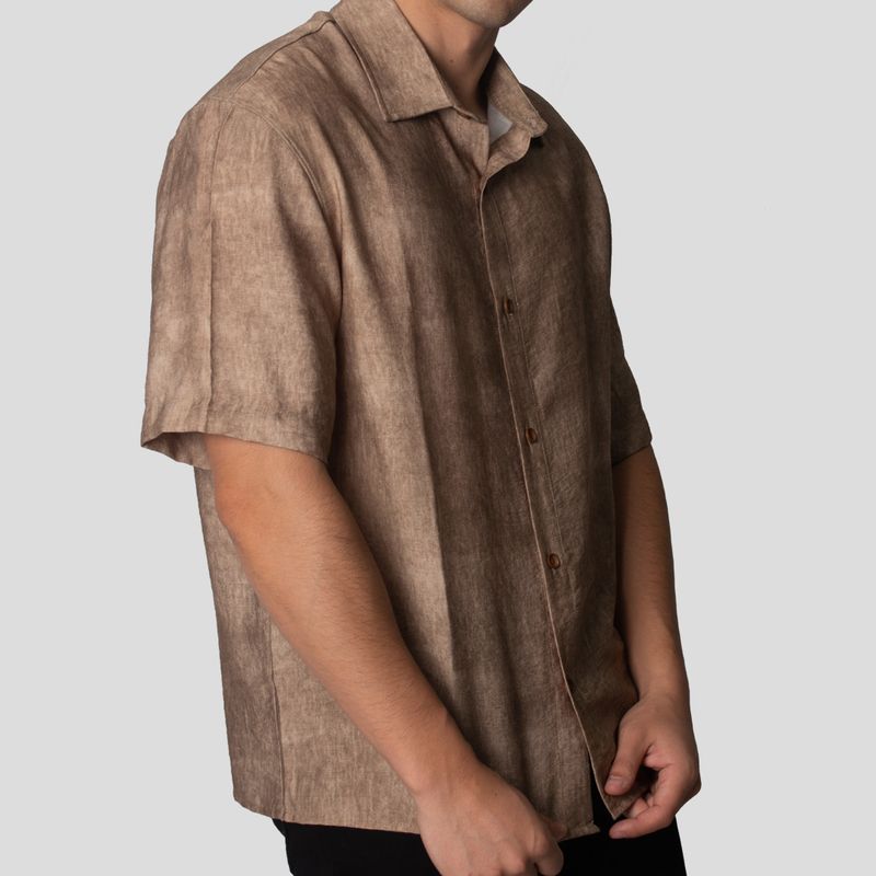 Shirt | Structured | Relax Fit | Oversized Earth Print Fabric