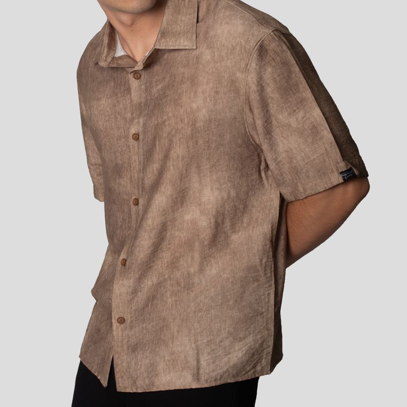 Shirt | Structured | Relax Fit | Oversized Earth Print Fabric