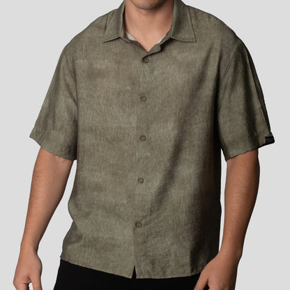 Shirt | Structured | Relax Fit | Oversized Earth Print Fabric