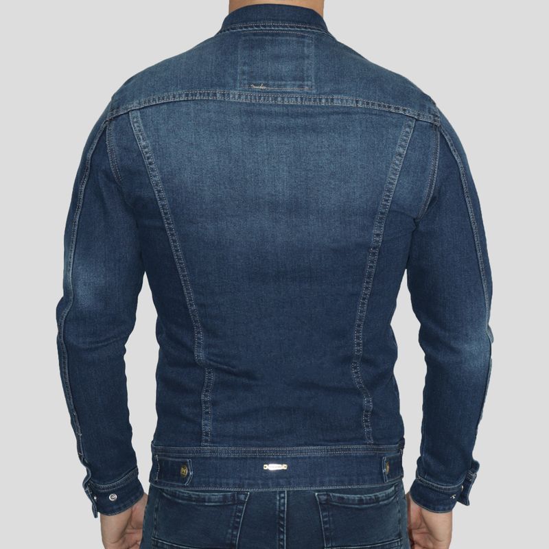 Casaca denim comfort con broches regulables | Estilo urbano | Perfect Fit