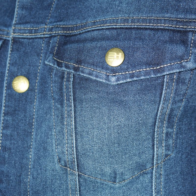 Casaca denim comfort con broches regulables | Estilo urbano | Perfect Fit