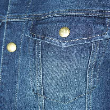 Casaca denim comfort con broches regulables | Estilo urbano | Perfect Fit
