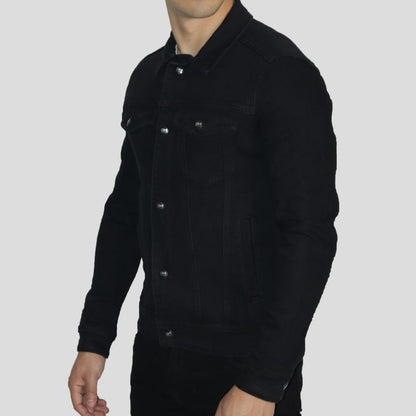 Casaca denim comfort con broches regulables | Estilo urbano | Perfect Fit
