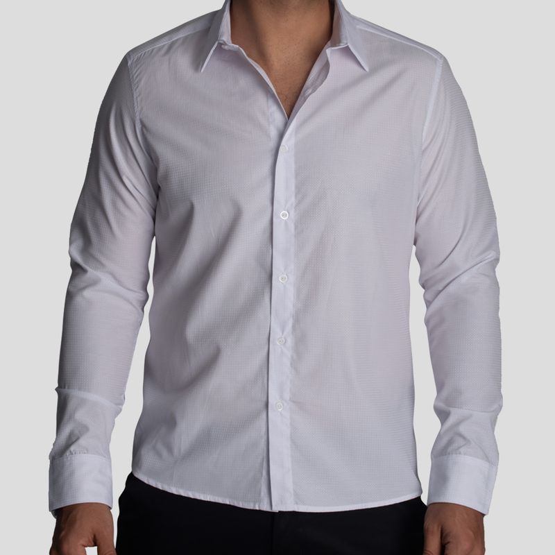 Suit Shirt | Perfect Fit | 3D Satin Dobby Fabric – Wrinkle-resistant