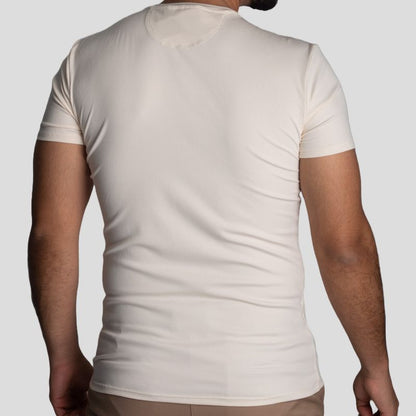 Short Sleeve Round Neck Polo | Perfect Fit - Fresh Effect Micro Ribbed