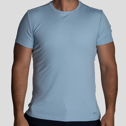 Short Sleeve Round Neck Polo | Perfect Fit - Fresh Effect Micro Ribbed
