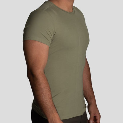 Short Sleeve Round Neck Polo | Perfect Fit - Fresh Effect Micro Ribbed