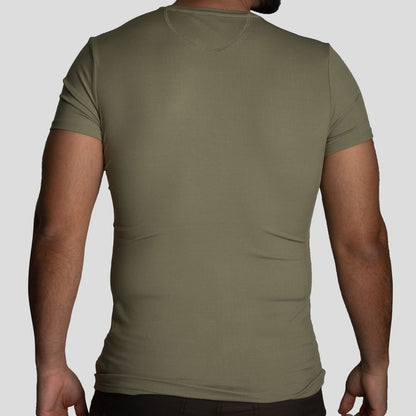 Short Sleeve Round Neck Polo | Perfect Fit - Fresh Effect Micro Ribbed