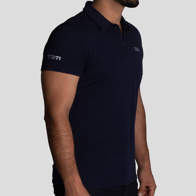 Polo Shirt with Zipper | Perfect Fit | Premium Printed Jersey Cotton