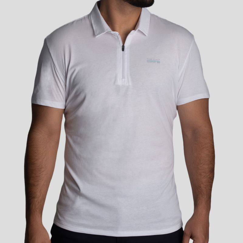Polo Shirt with Zipper | Perfect Fit | Premium Printed Jersey Cotton