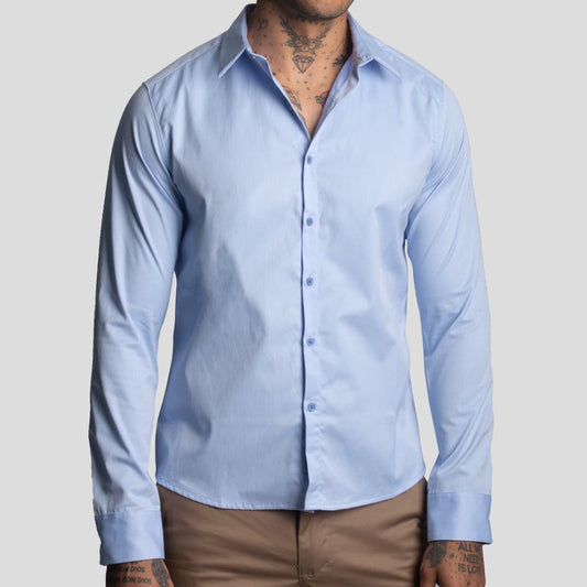 Camisa Traje | Ajuste Perfecto | Tejido Lineal de Fábrica – Antiarrugas
