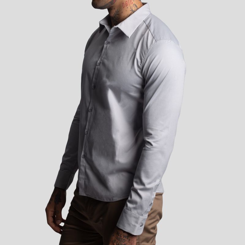 Suit Shirt | Perfect Fit | Linear Fabric Weave – Anti-Wrinkle