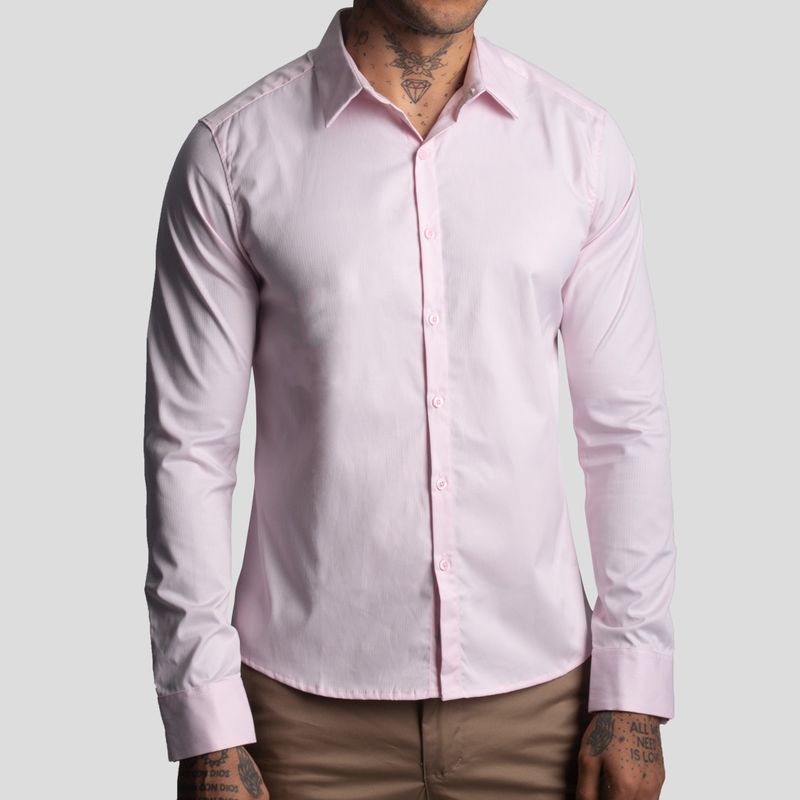 Suit Shirt | Perfect Fit | Linear Fabric Weave – Anti-Wrinkle