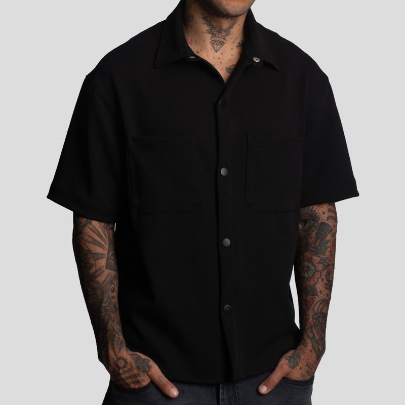 Short Sleeve Overshirt · Relaxed Fit · Special Fabric - Super Flex · Oversized
