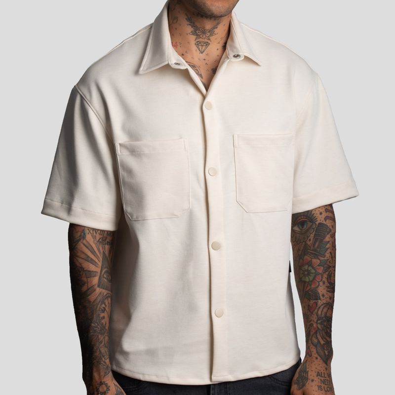 Short Sleeve Overshirt · Relaxed Fit · Special Fabric - Super Flex · Oversized