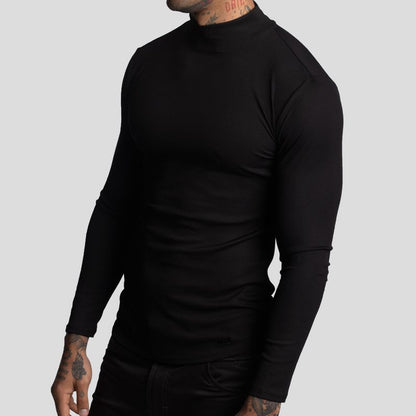 Turtleneck Polo Shirt | Perfect Fit | Special Fabric - Super Stretchy Ribbed