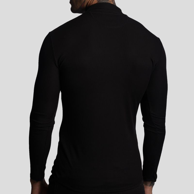 Turtleneck Polo Shirt | Perfect Fit | Special Fabric - Super Stretchy Ribbed