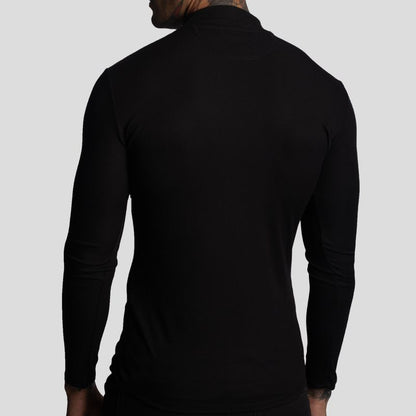 Turtleneck Polo Shirt | Perfect Fit | Special Fabric - Super Stretchy Ribbed