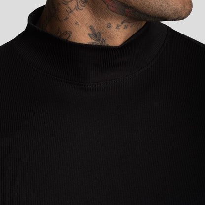 Turtleneck Polo Shirt | Perfect Fit | Special Fabric - Super Stretchy Ribbed