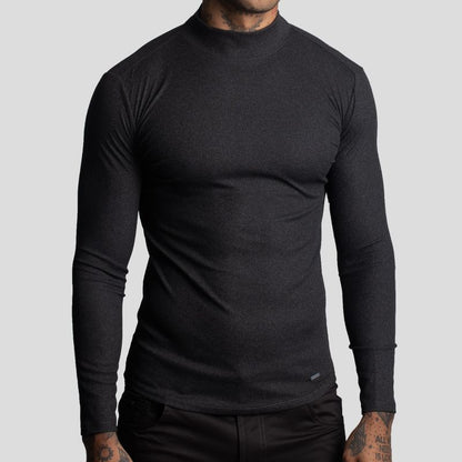 Turtleneck Polo Shirt | Perfect Fit | Special Fabric - Super Stretchy Ribbed