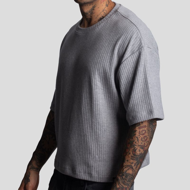Short Sleeve Polo Shirt | Boxy Fit | Special Textured Fabric | Oversize