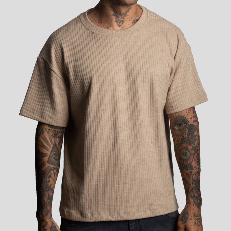 Short-Sleeve Polo | Relaxed Fit | Special Embossed Fabric | Oversize