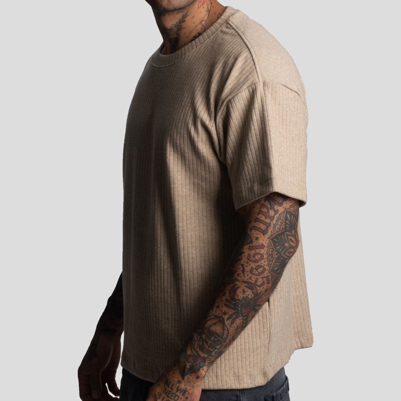 Short-Sleeve Polo | Relaxed Fit | Special Embossed Fabric | Oversize