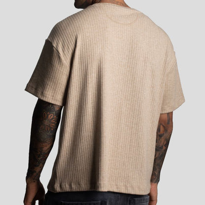 Short-Sleeve Polo | Relaxed Fit | Special Embossed Fabric | Oversize