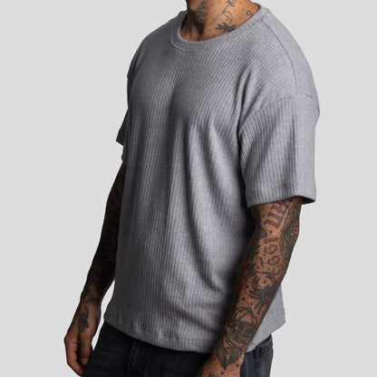 Short-Sleeve Polo | Relaxed Fit | Special Embossed Fabric | Oversize