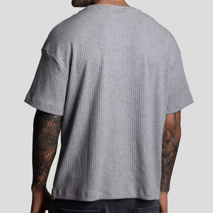 Short-Sleeve Polo | Relaxed Fit | Special Embossed Fabric | Oversize