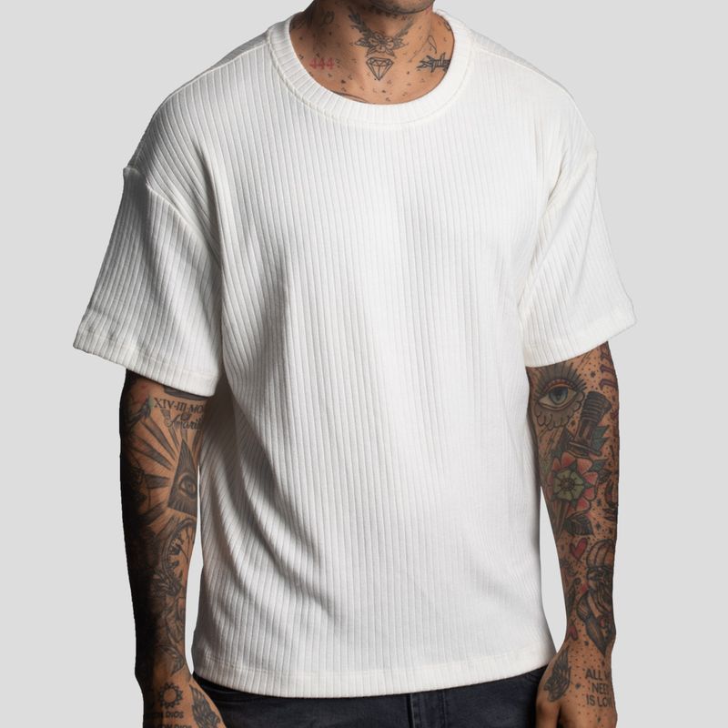 Short-Sleeve Polo | Relaxed Fit | Special Embossed Fabric | Oversize