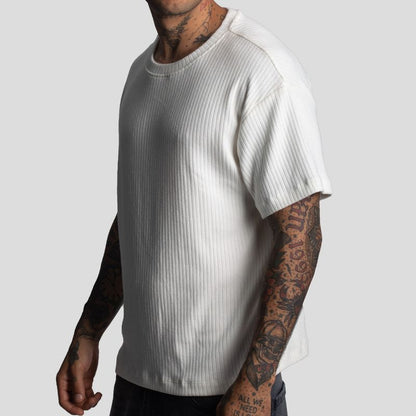 Short-Sleeve Polo | Relaxed Fit | Special Embossed Fabric | Oversize