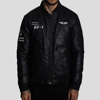 Casaca Bomber de ecocuero- diseño bad boys - look urbano con actitud