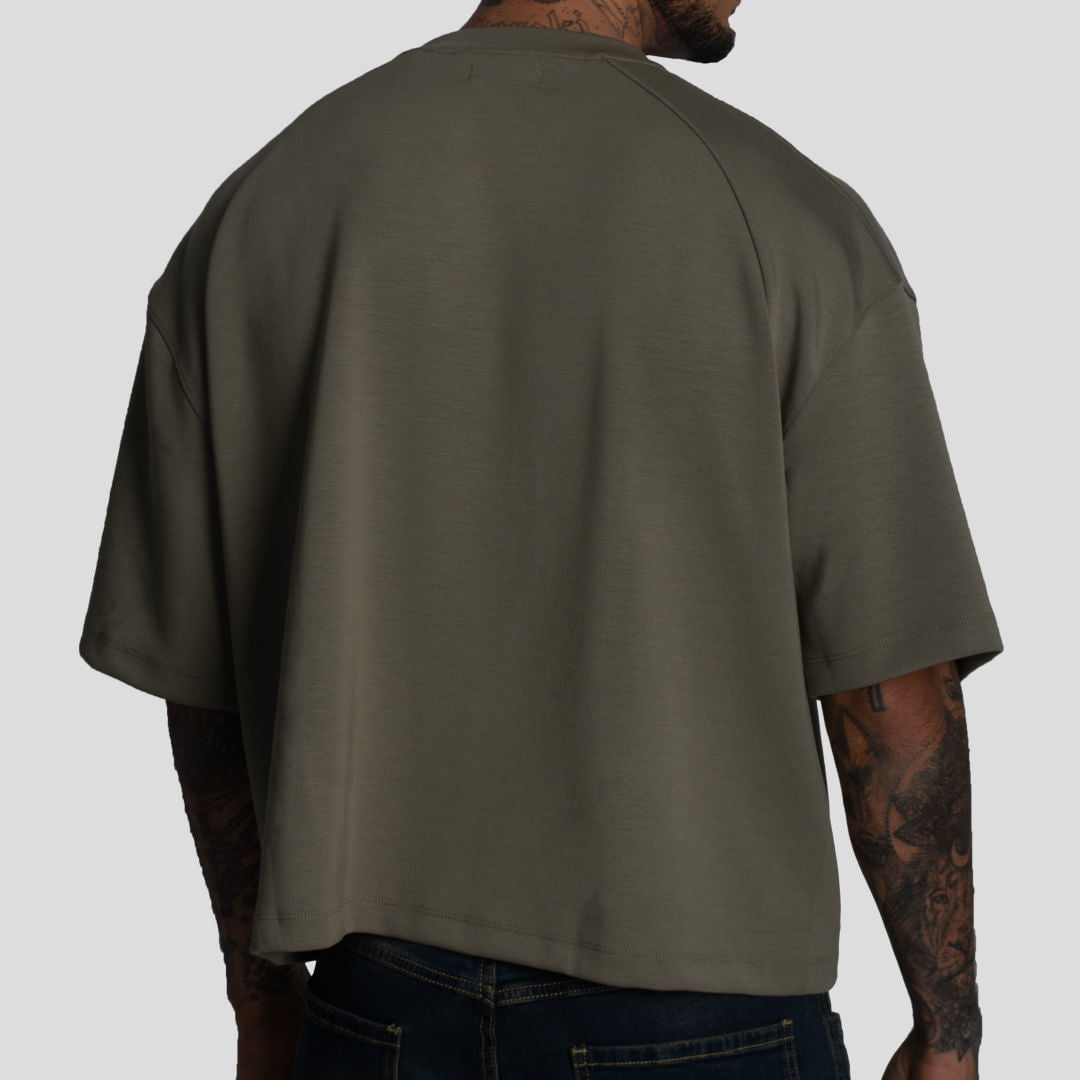 Polo Manga Corta con Cortes Estructurales | Boxy Fit | Tejido Especial Pesado y Soft | Oversize