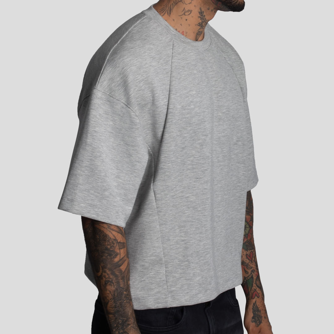 Polo Manga Corta con Cortes Estructurales | Boxy Fit | Tejido Especial Pesado y Soft | Oversize