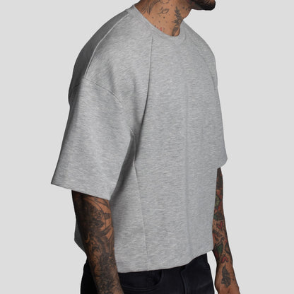 Polo Manga Corta con Cortes Estructurales | Boxy Fit | Tejido Especial Pesado y Soft | Oversize