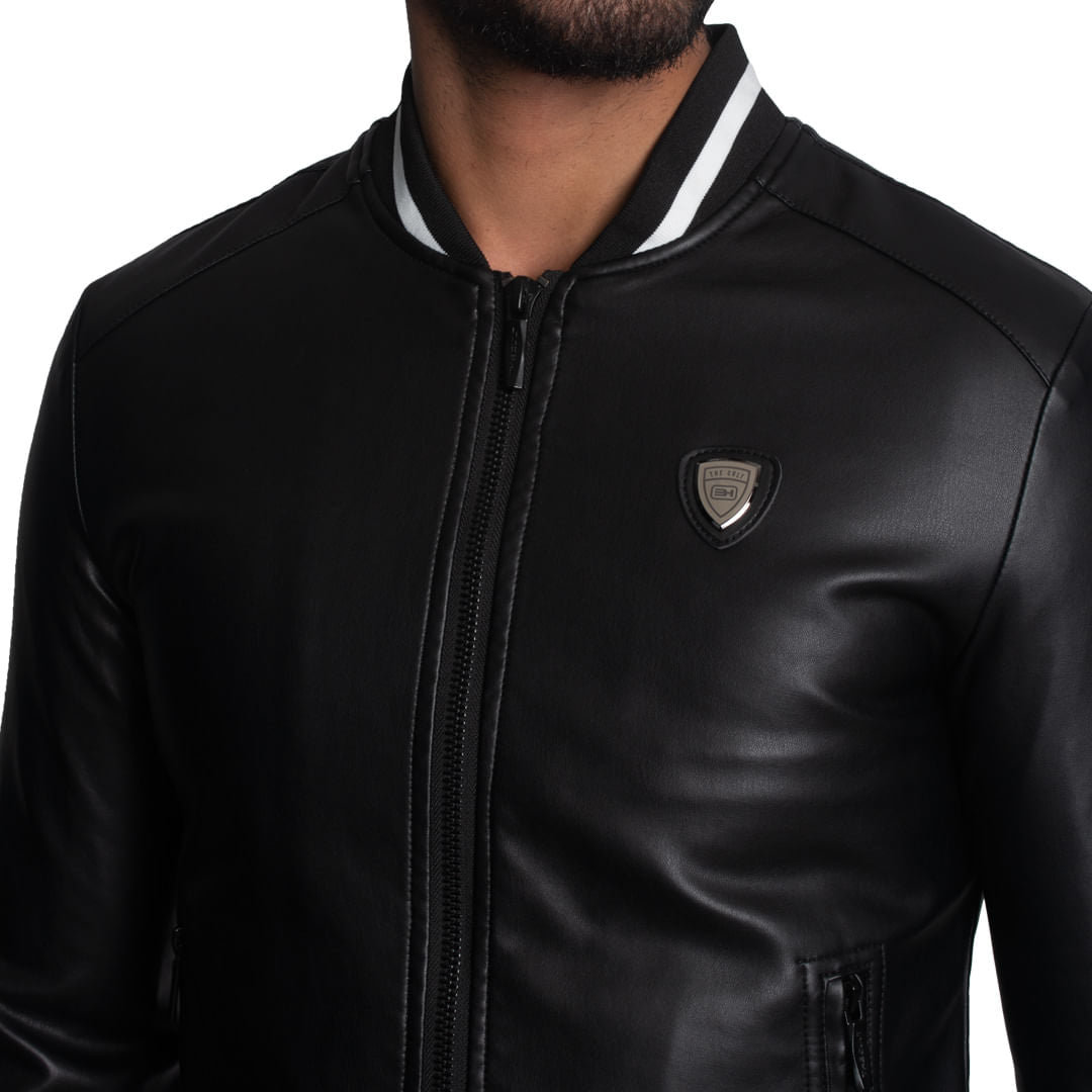 Casaca Bomber en eco-cuero – estilo Star Boy