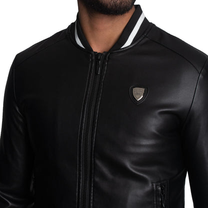 Casaca Bomber en eco-cuero – estilo Star Boy