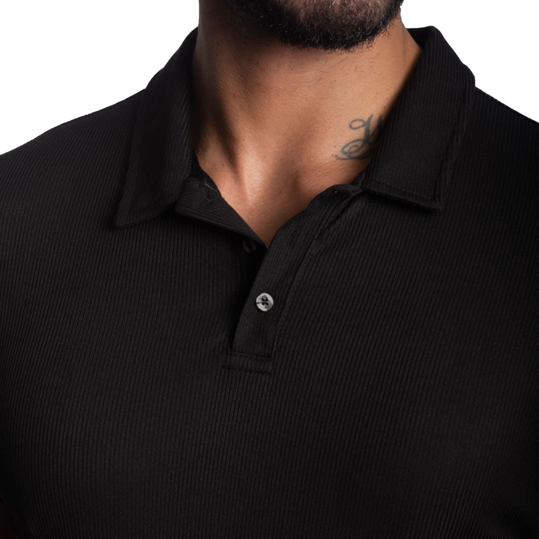 Polo Cuello Camisero Manga Corta | Perfect Fit | Tejido Especial - Acanalado Super Flex | Signature